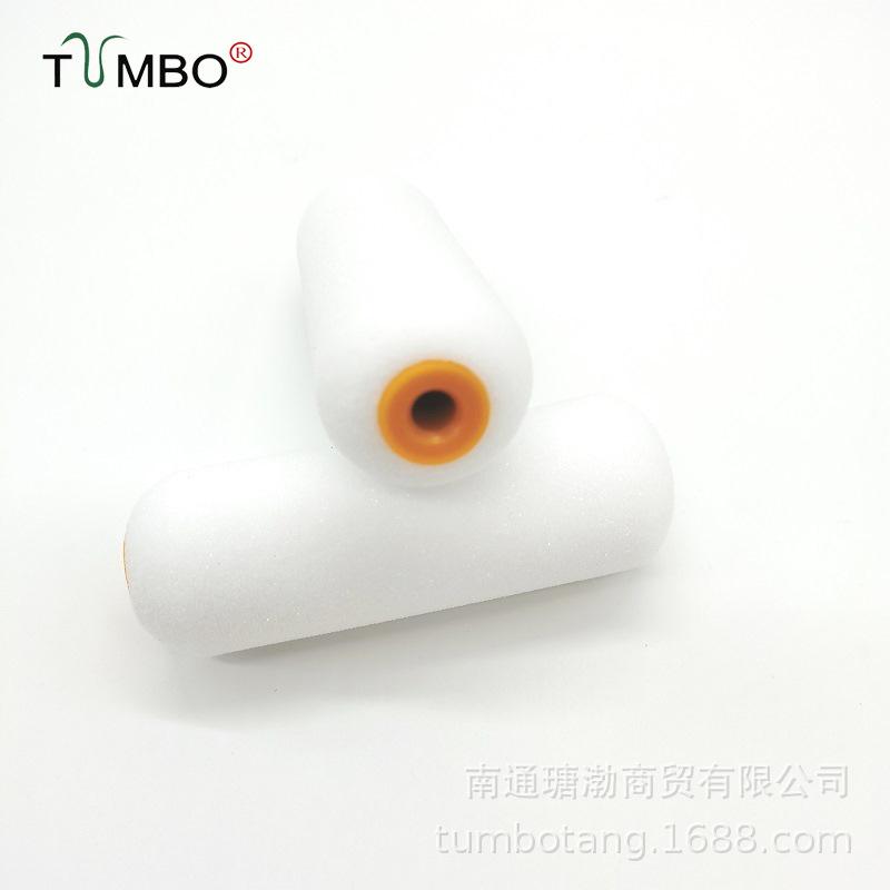 4-Inch Oil-Based Double Roller Sponge Brush - No Marks Touch-Up and Wall Painting. White; 4-inch Oil Sponge Roller 2pcs + 1 Handle