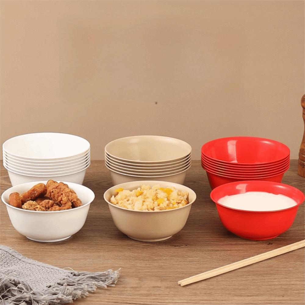20PCS Heat-Resistant Party Bowl Rice Husks Picnic Bowl Ice Cream Bowl Fruits Bowl  Outdoor