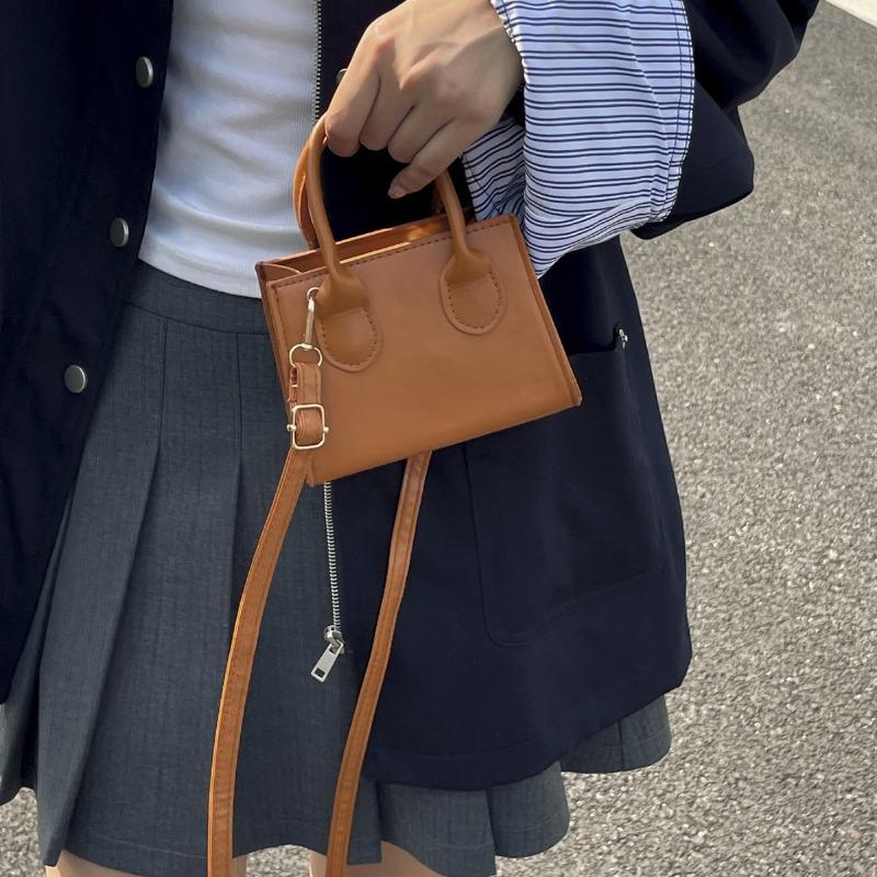 Summer New Crossbody Mini Square Bag Simple Retro Fashion Niche Women's Shoulder Handbag