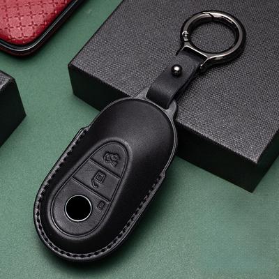 Genuine For Mercedes Benz A B C E Class Gls Gla Glk Glc Cls Cla W204 W205 W212 W463 W176 Leather Car Key Case Cover Shell Fob
