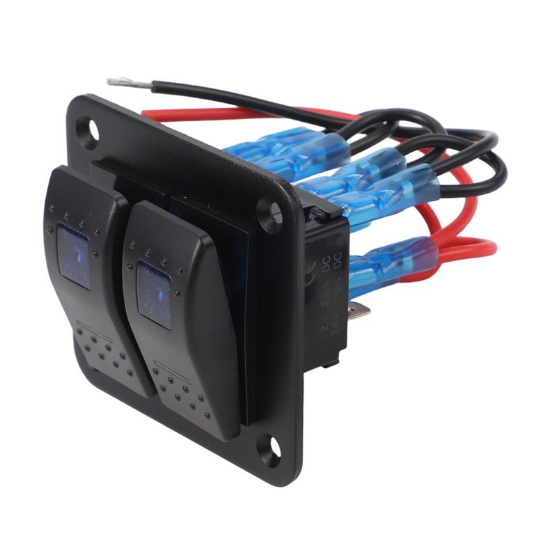 Car Marine Switch Blue Light Rocker Switch Combination Board Car Modification Car Accessories