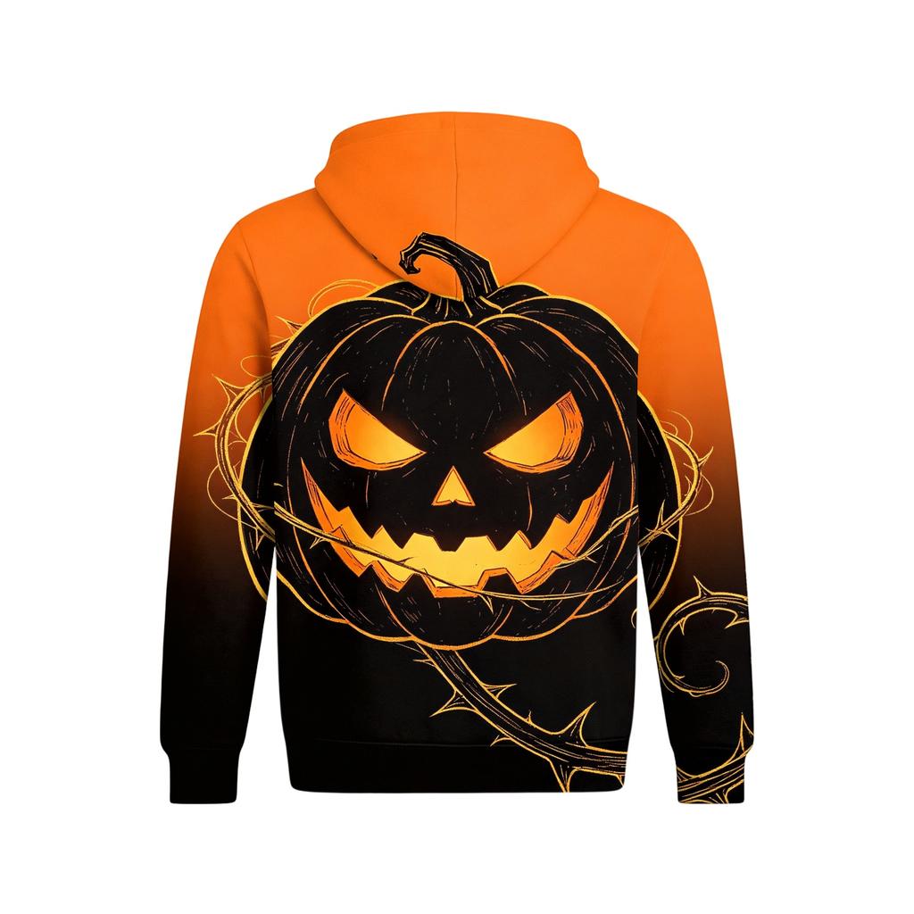Men's Halloween Print Pullover Hoodie Long Sleeve Sweatshirt