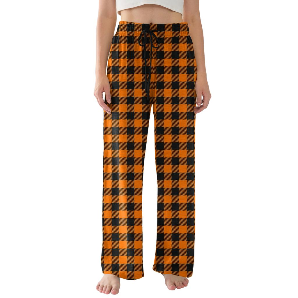 Womens Pajama Pants Lightweight Casual Comfy Palazzo Pants Sleepwear Loungewear Bottoms With Pockets