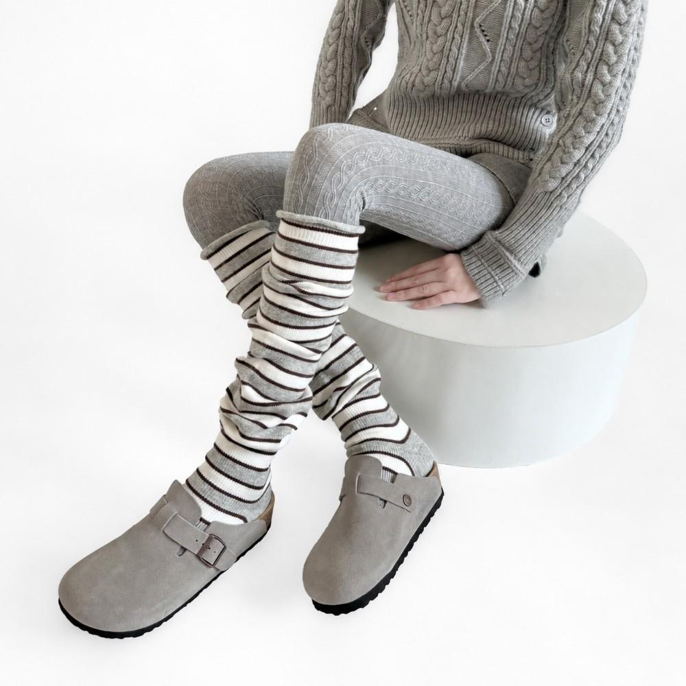 1 Pair Knee High Knee High Leg Warmers Thigh High Knitted Foot Covers Autumn Winter
