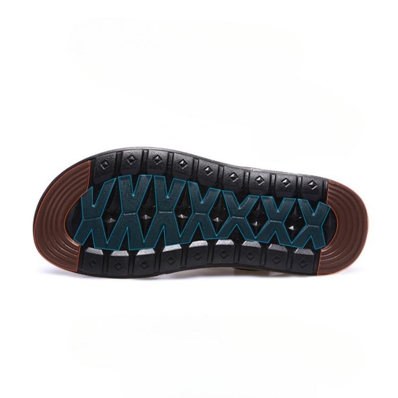 Men Casual Sandals Summer Light Comfortable Beach Shoe Pu Leather Men's Slippers Outdoor Comfortable Casual Walking Shoe for Men