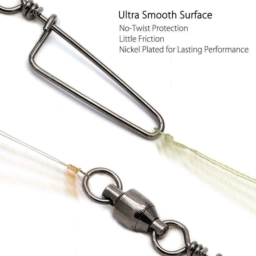 Fishing Accessories Corrosion Resistant Ball Bearing Coastlock Snap Fishing Swivels Connector