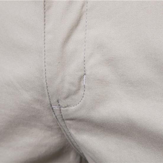 Męskie elastyczne szorty w pasie, jednolity kolor, pasujące do wszystkiego, średni stan, proste, biznesowe szorty, spodnie