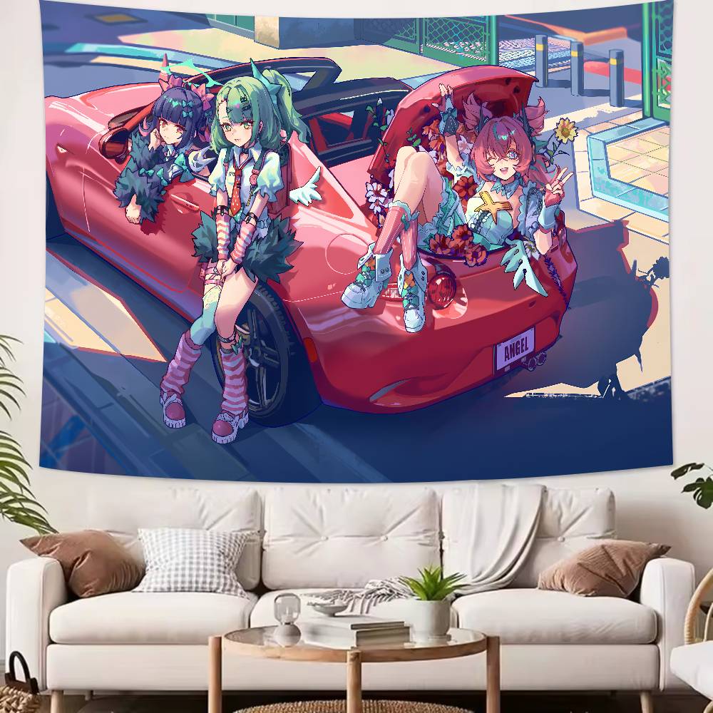 Kawaii Pretty Cute AOD Aria Tapestry Decoration Bedroom Dormitory Background Cloth Holiday Home Party Living Room Club Tapestry