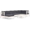 VidaXL Solid Pine Wood Garden Lounge Set 8 Pcs with Cushions Patio Furniture Outdoor Furniture Garden Furniture 3096557