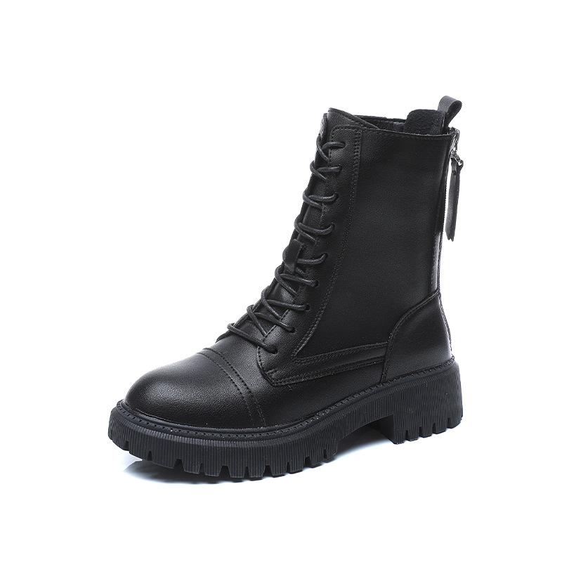 Platform Martin Women's Shoes New Short British Style Spring and Autumn Single Locomotive