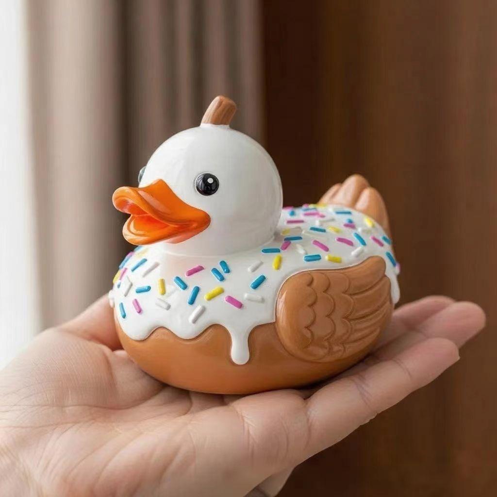 Weihnachtsdekoration Lebkuchen Süßigkeiten Ente Statue Niedliche Fruchtente Figur Kreatives Heim Schreibtisch Ornament Weihnachtsgeschenke