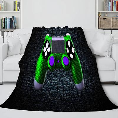Gamepadová deka Módní flanelová deka na postel pohovku přehoz Bytový textil Hráč Děti Dospělí Dárek King Queen Size