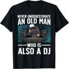 Cool DJ Art For Grandpa Dad DJ Turntable Music Disc Jockey T-Shirt