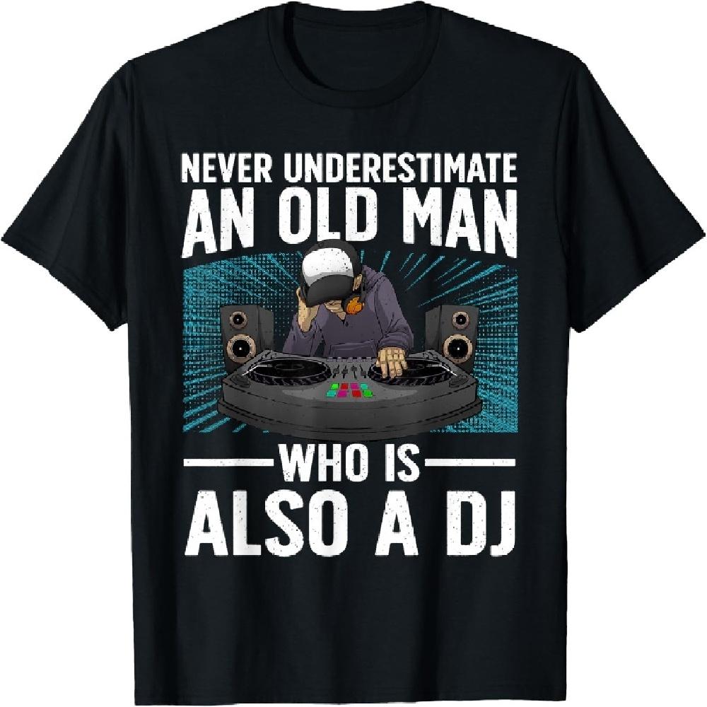 Cool DJ Art For Grandpa Dad DJ Turntable Music Disc Jockey T-Shirt XXXXXL чёрный