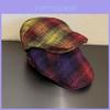 Vintage Plaid Newsboy Cap For Autumn Winter Fashion Accessories