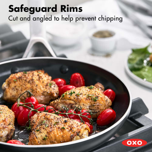 OXO Agility 10-inch Nonstick Frying Pan, Ceramic, PAS-Free, Non-Toxic, Induction Compatible, Suitable for All Countertops, Dishwasher Safe, Oven Safe,