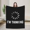 Im Thinking  Stand by Im Processing This  Funny Blankets Quality Super Soft  Throw Blanket Winter Home Decor Bedspread
