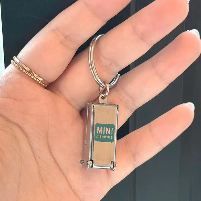 Pocket Nail Portable Keyring-Type Mini Nail Clipper Keychain 1P+1P (Total 2 Pieces)