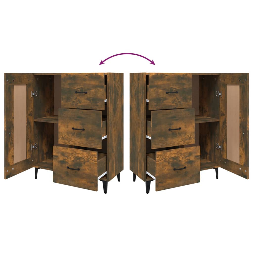 Sideboard Smoked Oak 69.5 x 34 x 90 cm Wood Based Panel