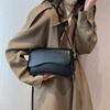 Retro Solid Color Messenger Women's Bag 2 Texture Fashion Shoulder Bag Trendy Versatile Handbag