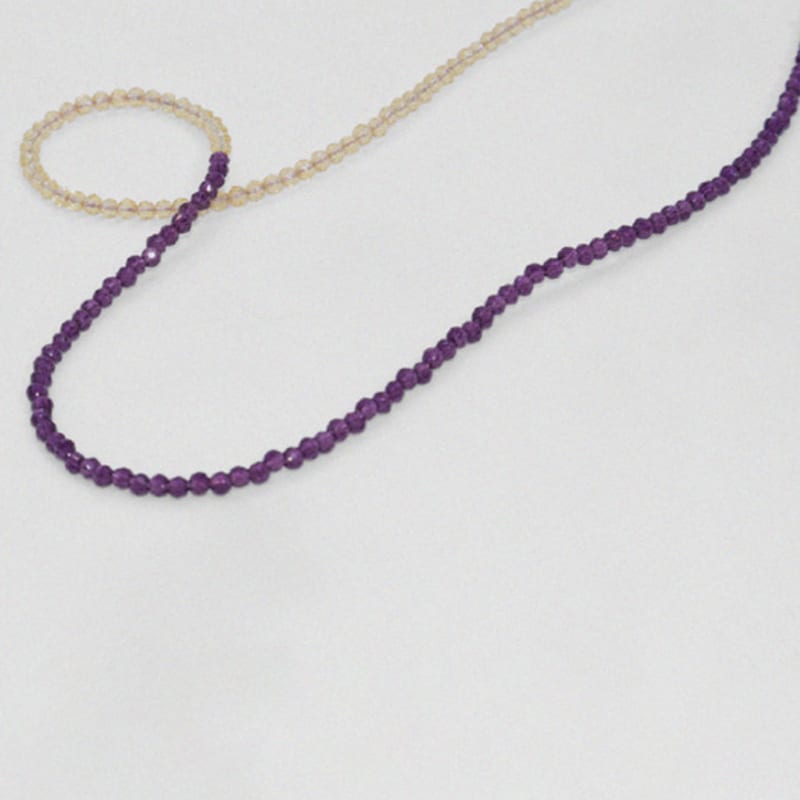 Kiee Oshimu (Silver925) 102 Yellow Beads Necklace