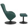 Egg Chair with Footstool Dark Green Velvet