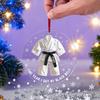 Karate Vánoční ozdoba 2D Plochá Akrylová Taekwondo Černý Pás Ozdoba Rok, kdy jsem získal černý pás Upomínka pro Karate Děti Instruktory Milovníky Karate