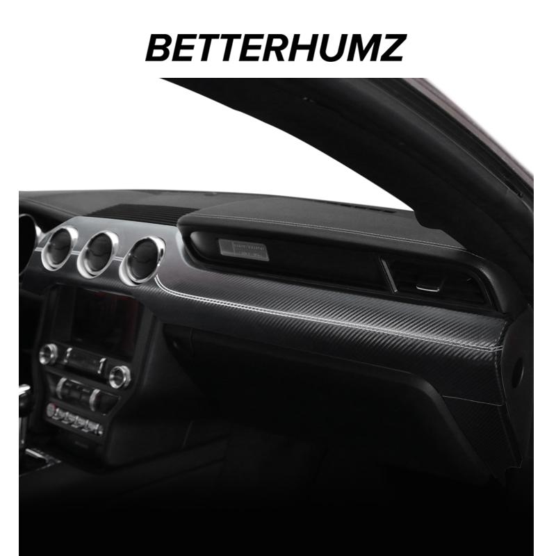 For Ford Mustang 2015-2023 Made of Alcantara Car Interior Dashboard Panel Trim Strips Instrument Stickers Tuning Accessories