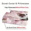 Cat Bedding Set Animal Duvet Cover Set Cartoon Comforter Cover Bedroom Decor Guest Room 2/3pcs 2D Pink Flat Printing