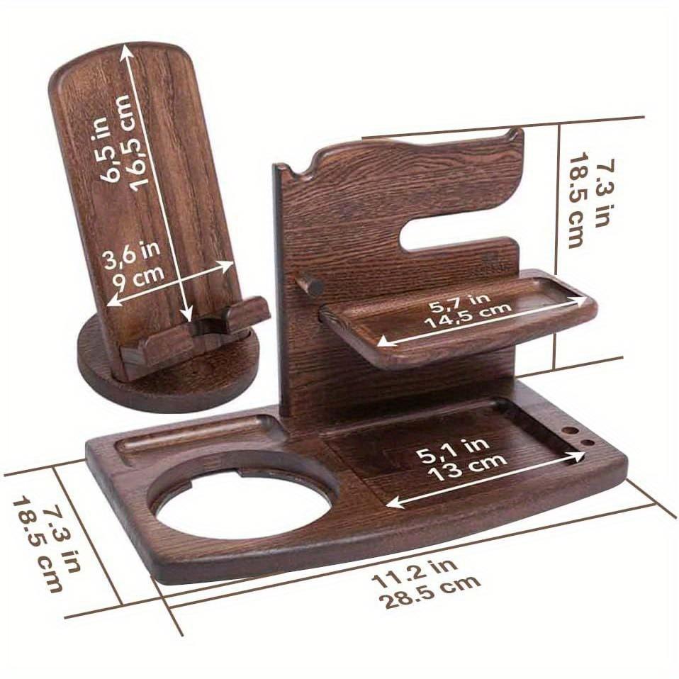 

1 шт. деревянный держатель для мобильного телефона, удлинитель, настольный вращающийся деревянный держатель для мобильного телефона для часов