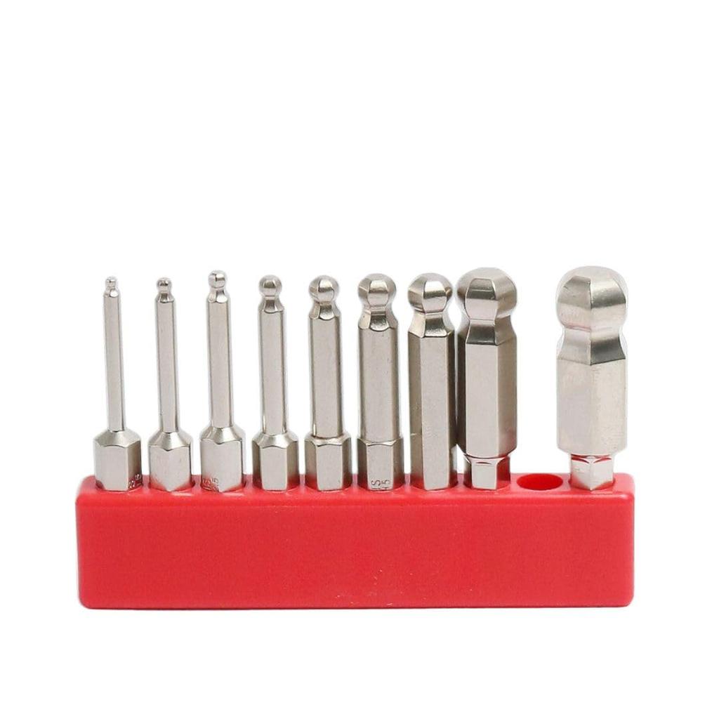 EINEY Hex Hex Hex Wrench Bit Hex Shaft Impact Bits for Screw Tightening Electric Set Bits, Wrench, Set, Drills, Screwdriver, 9-Piece (50mm)