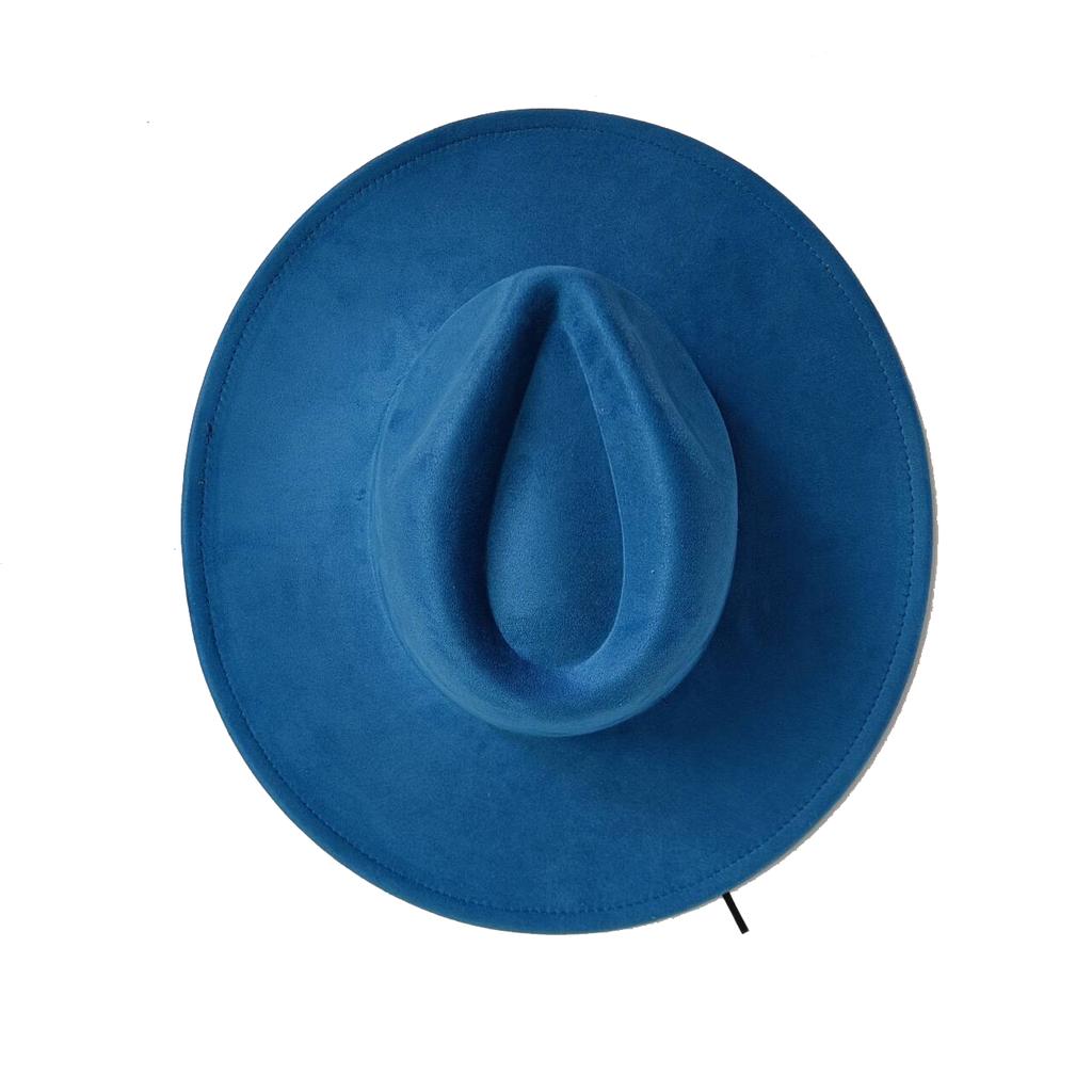For Burning Vegan Suede Fedora Rancher Hats Blank Hats Multicolor Heart Shaped Top 9.5Cm Brim Unisex Jazz Hat Church Hat
