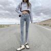 Women's Plus Velvet Slimming Stretchy Pencil Jeans - Skinny Fit, Tall-Looking, Versatile for Autumn/Winter 2021