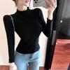 Lässiger Pullover mit halbem Stehkragen für Damen Herbst und Winter Slim Fit Langarm Basic Strickpullover Tops Elegant Warm Damen Strickwaren 25267
