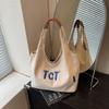 Canvas bag women's large-capacity new summer versatile casual simple shoulder shopping bag college bag