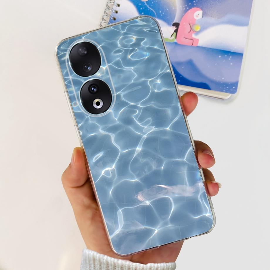Para Honor 90 / Honor 90 Lite 90 Pro 90 Smart Case Funda de Silicona Suave Elegante de Lujo Hermosa Flor de Cerezo Fundas Tapa Transparente
