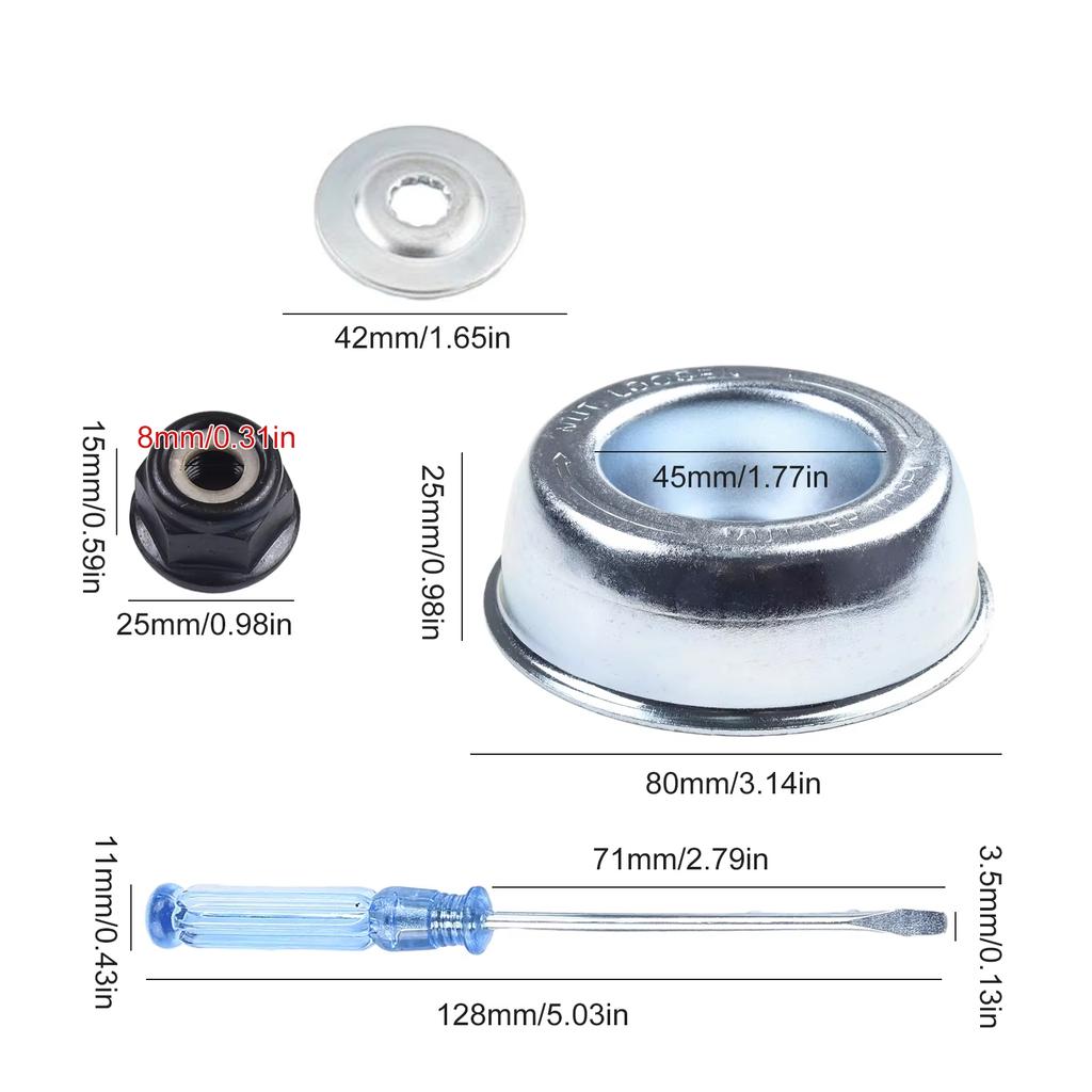 4x Grass Trimmer Head Adapter Attachment Nut Fixing Kit Trimmer Head Lawnmower Blade for Stihl Trimmer Brush Cutter Garden Tool