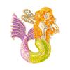 Vintage enamel mermaid brooch brooch corsage diamond fashion high-end mermaid brooch medium antique coat clothing accessories