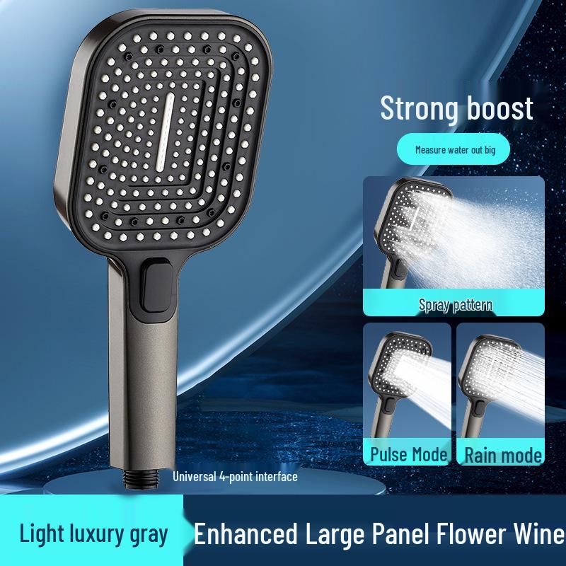 5-Speed Handheld Shower Head with Large Panel & Water Filter for Enhanced Bathing Experience