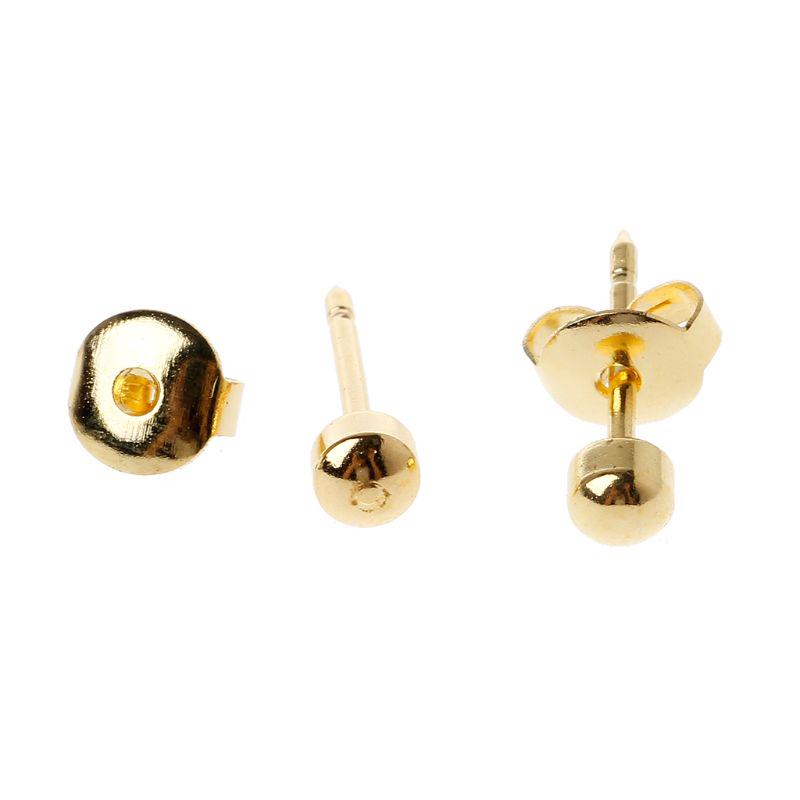 Set 6 Paia Orecchini In Oro 14k E Argento 925 - Cerchi Huggie E Perno Con CZ - Ipoallergenici Per Donne