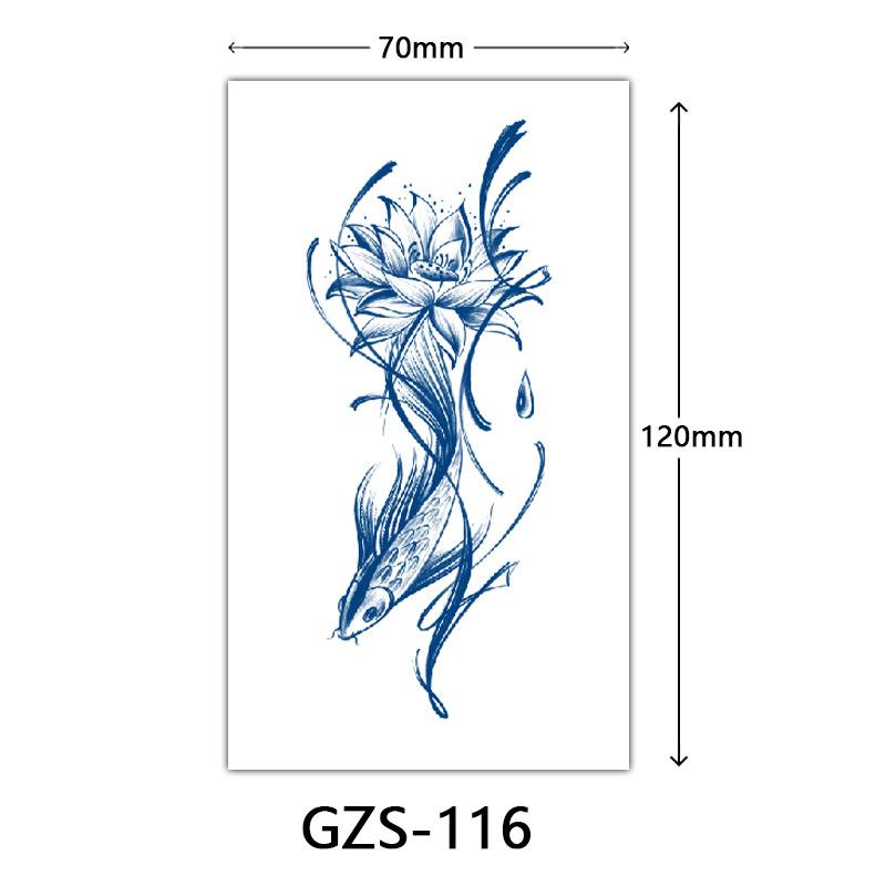 Flower Herbal Semi-Permanent Tattoo Sticker, Small Picture Juice Tattoo Sticker, Sweat-Proof Tattoo