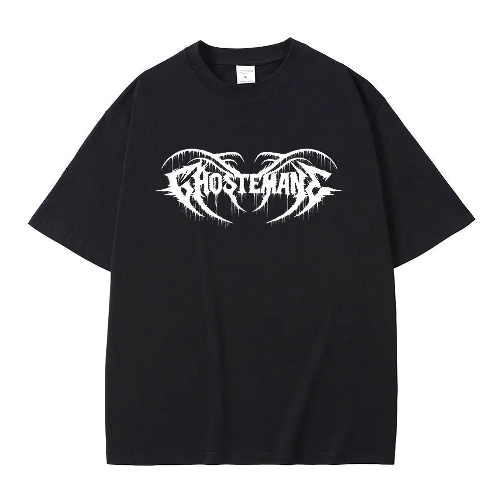 Hip Hop Metal Rock Goth T-Shirt GhostUnisexe Pattern Fashion Printed T-Shirt Street Harajuku Clothing Plus Size Cotton T-Shirt