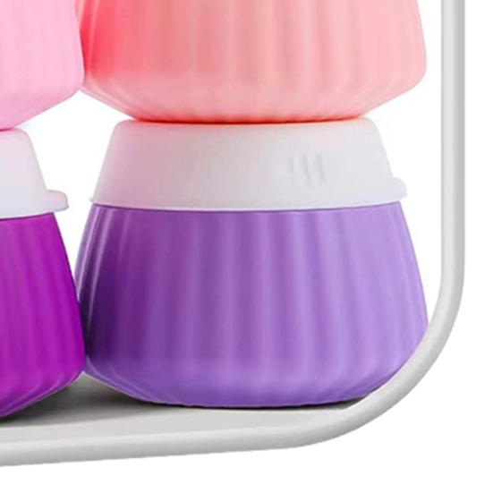 4Pcs 40ML Silicone Travel Bottle with Clear PVC Bag Leak Proof Reusable Facial Cream Lotion Sunscreen Storage Jar Portable Refillable Empty Toiletries