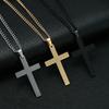 Stainless Steel Cross Pendant Necklace For Women Men Link Chain Charm Necklace Cool Boys Girls Punk Hip Hop Jewelry Gift