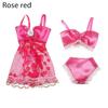 1Set Doll Clothes Sexy Doll Pajamas Lace Lingerie Bra + Underwear + Night Dress Nightwear Bikini Clothes 1/6 Dolls Accessories