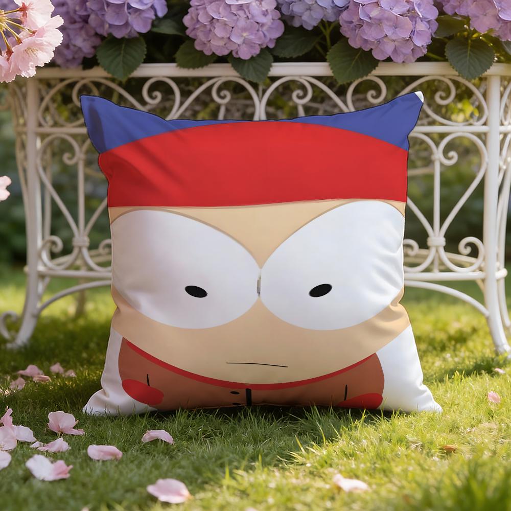 Cartoon Anime S-South P-Park Cushion Cover Home & Car Dual-Scene Pillow Cover: Reversible for Premium Comfort