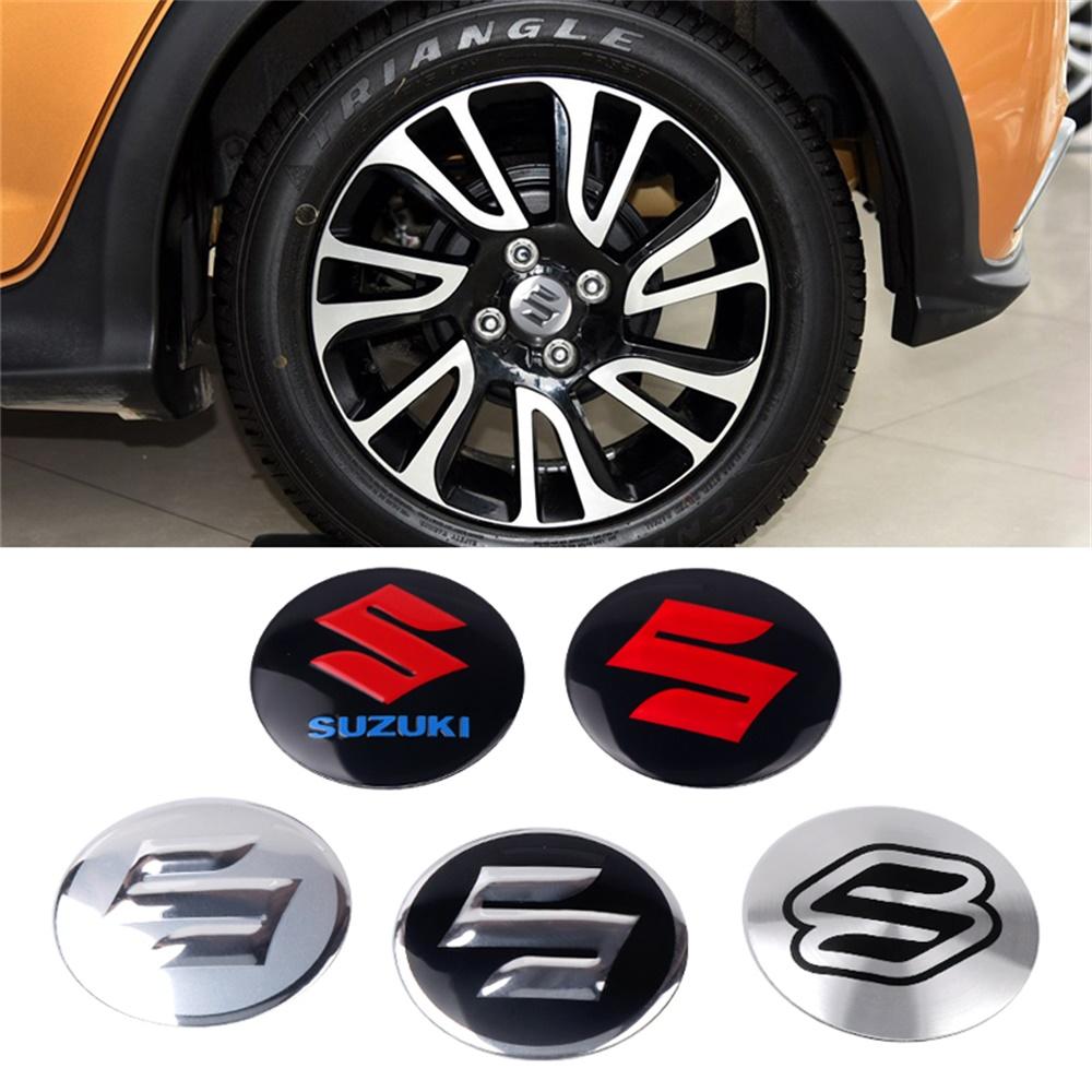 56/60mm Auto Rad Reifen Mittelnabenkappe Aufkleber Auto Zubehör Für Suzuki Jimny Samurai Grand Vitara Baleno SX4 Swift IGNIS ALTO