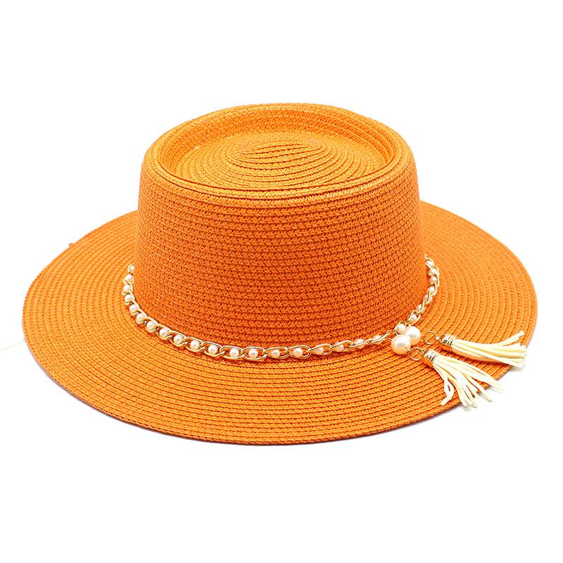 New Women Hats Summer Sun Straw Hats Outdoor Beach Panama Jazz Hats Leisure Vacation Dress Cap Sombreros De Mujer