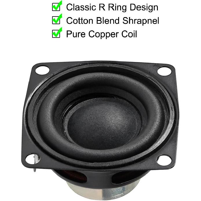 4pcs 2inch 4Ohm 10W Full Range Audio Speaker Stereo Woofer Loudspeaker for Arduino (4pcs)