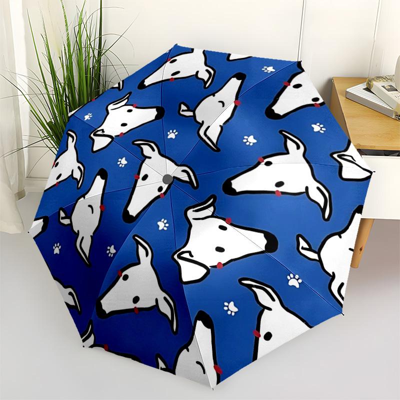 

1pc Dalmatian Pattern Automatic Folding Umbrella, 8-Rib Iron Frame, Casual Outdoor Accessory for Birthday Festival Gifts yy251128152